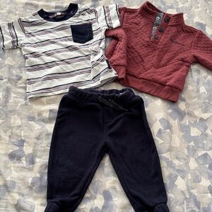 Ben Sherman Red and Navy Kids Matching Set